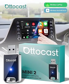 OTTOCAST Wireless Carplay Adapter Mini 2 & Android Auto Car